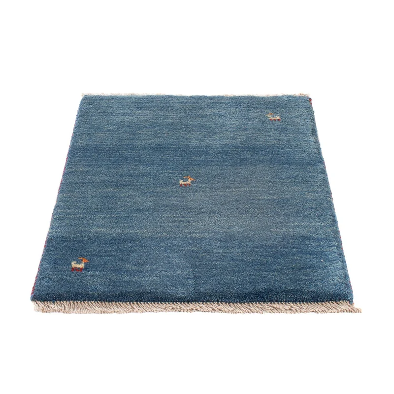 Gabbeh Teppich - Perser - 60 x 84 cm - seeblau