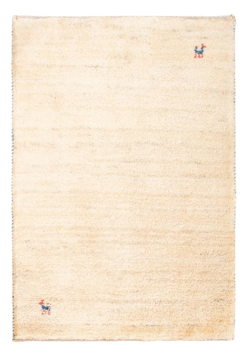 Gabbeh Persisch Teppich 60x88cm - Perserteppich Wollteppich - beige
