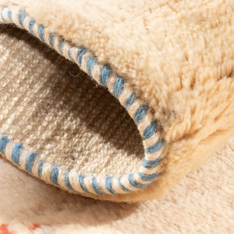 Gabbeh Persisch Teppich 60x88cm - Perserteppich Wollteppich - beige