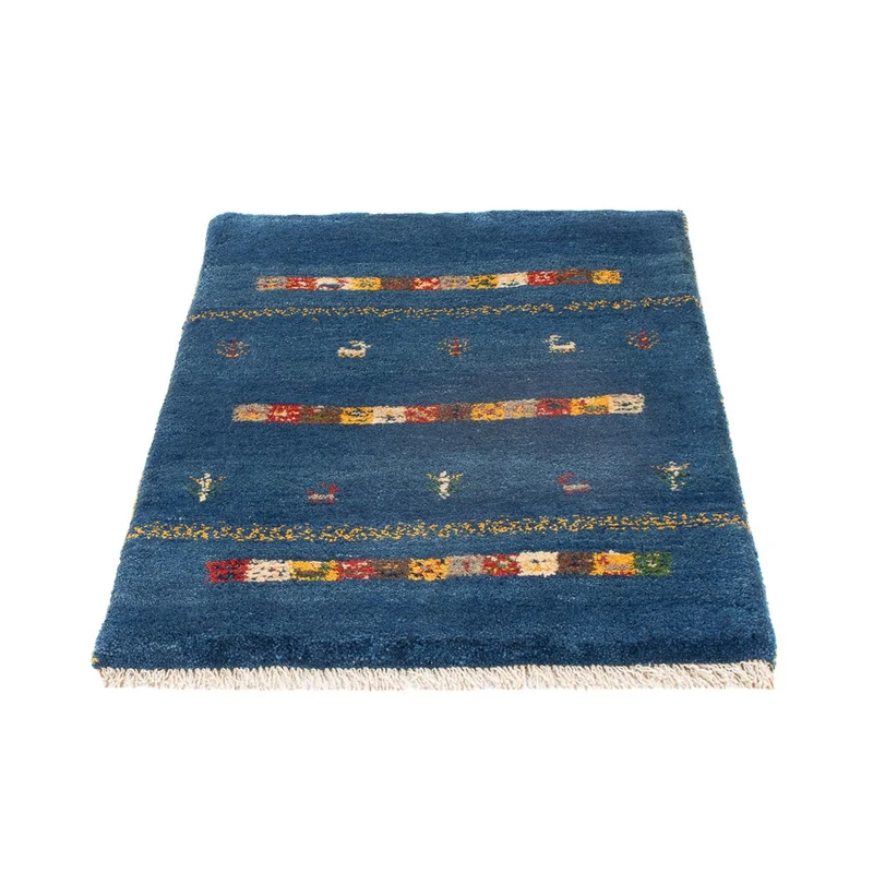 Gabbeh Persisch Teppich 63x87cm - Perserteppich Wollteppich - mehrfarbig
