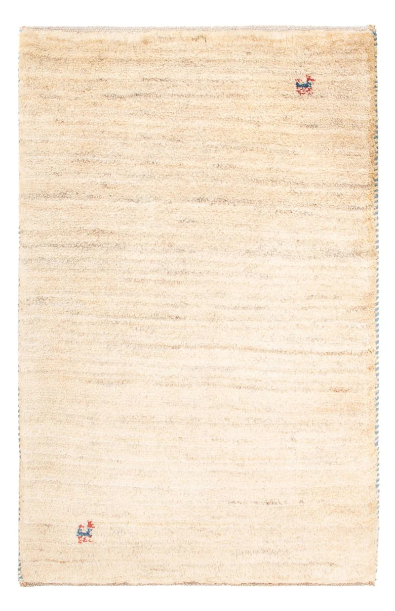 Gabbeh Persisch Teppich 60x90cm - Perserteppich Wollteppich - beige