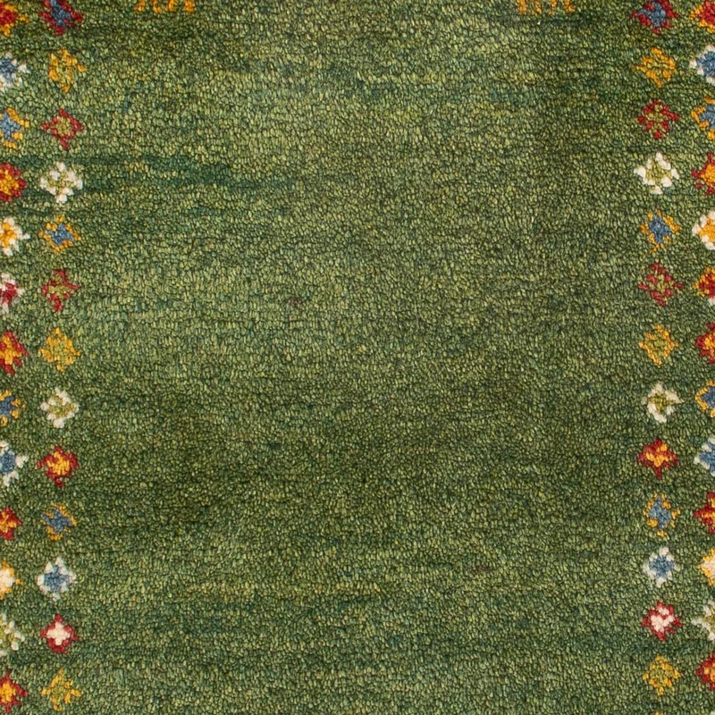 Gabbeh Persisch Teppich 62x89cm - Perserteppich Wollteppich - seegrün