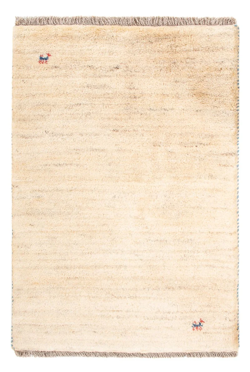 Gabbeh Persisch Teppich 60x86cm - Perserteppich Wollteppich - hellbeige