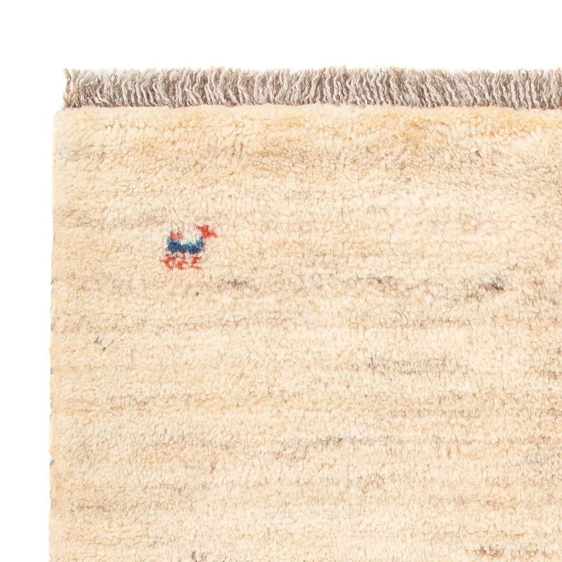 Gabbeh Persisch Teppich 60x86cm - Perserteppich Wollteppich - hellbeige