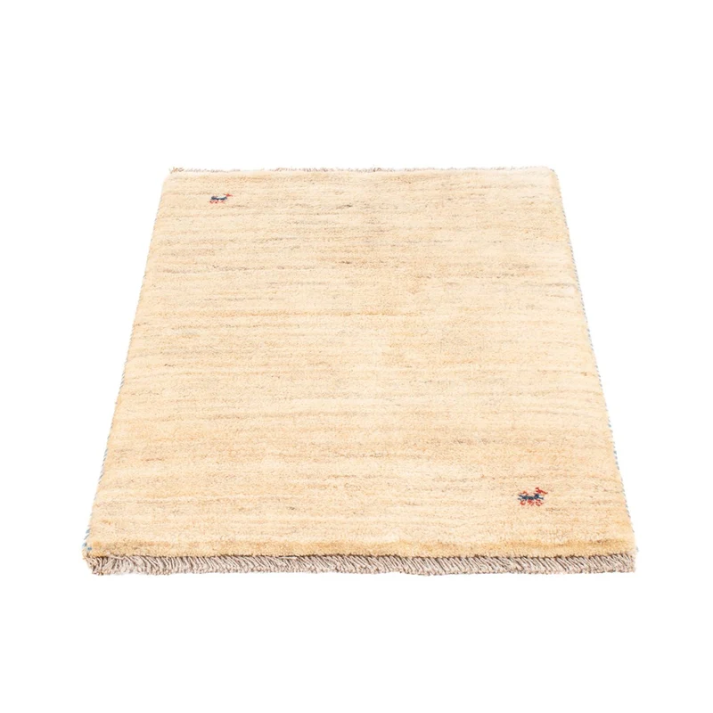 Gabbeh Persisch Teppich 60x86cm - Perserteppich Wollteppich - hellbeige