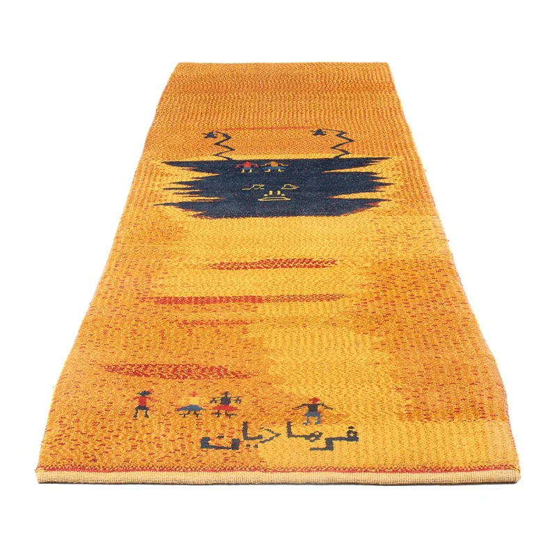 Gabbeh Persisch Teppich 87x293cm - Perserteppich Wollteppich - mehrfarbig