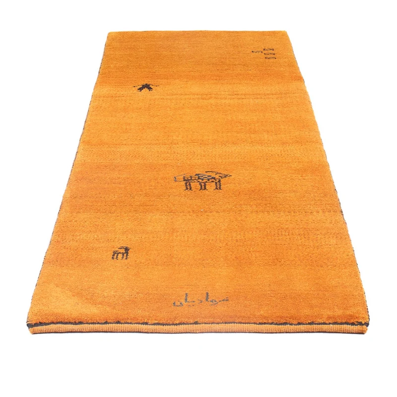 Gabbeh Persisch Teppich 74x220cm - Perserteppich Wollteppich - orange