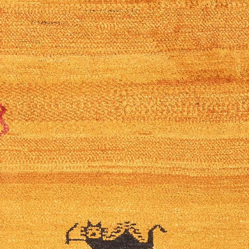 Gabbeh Persisch Teppich 85x236cm - Perserteppich Wollteppich - orange