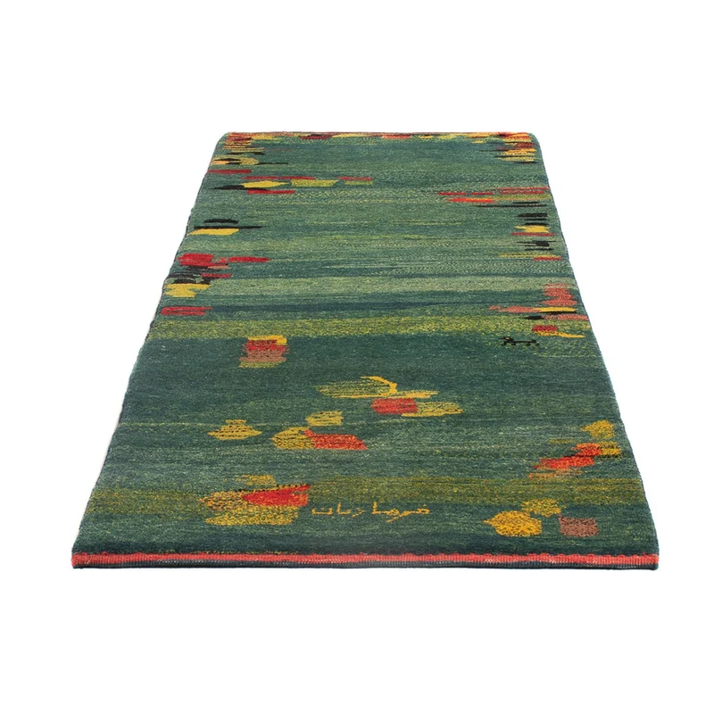 Gabbeh Persisch Teppich 87x218cm - Perserteppich Wollteppich - mehrfarbig