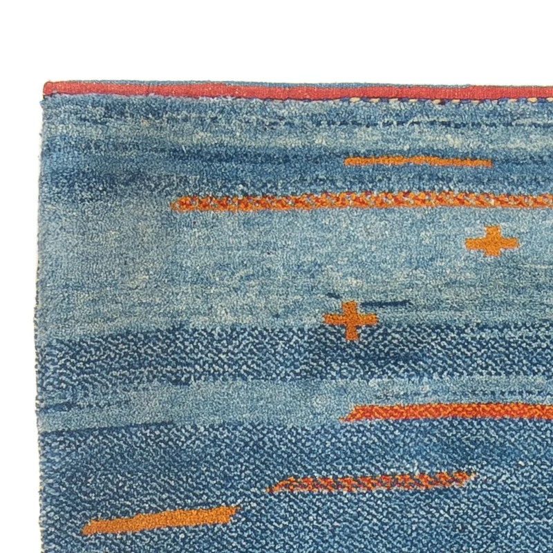Gabbeh Persisch Teppich 90x193cm - Perserteppich Wollteppich - mehrfarbig