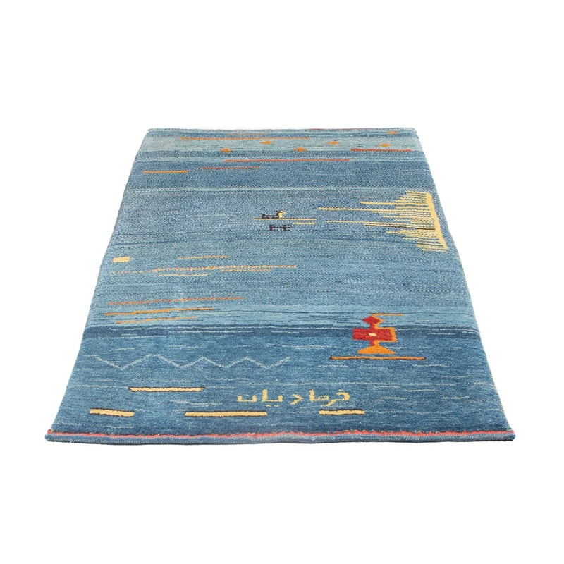 Gabbeh Persisch Teppich 90x193cm - Perserteppich Wollteppich - mehrfarbig