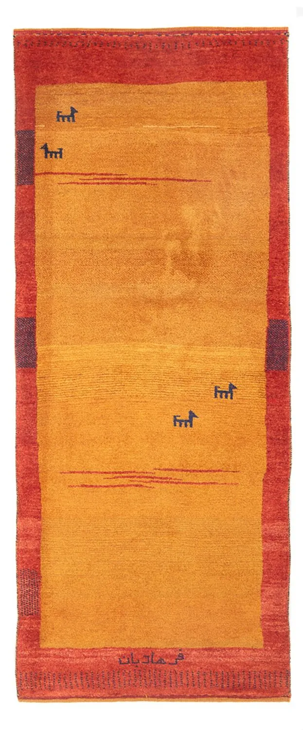 Gabbeh Persisch Teppich 82x216cm - Perserteppich Wollteppich - mehrfarbig