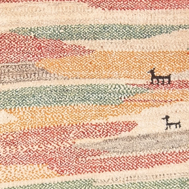 Gabbeh Persisch Teppich 78x205cm - Perserteppich Wollteppich - mehrfarbig