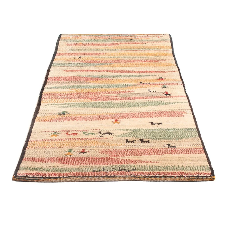 Gabbeh Persisch Teppich 78x205cm - Perserteppich Wollteppich - mehrfarbig