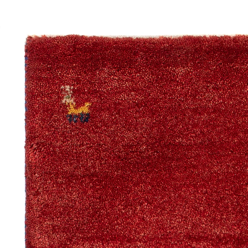 Gabbeh Persisch Teppich 62x90cm - Perserteppich Wollteppich - rot