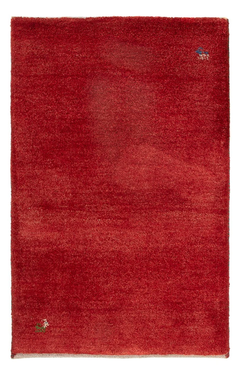 Gabbeh Persisch Teppich 64x87cm - Perserteppich Wollteppich - rot