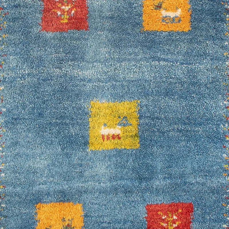 Gabbeh Persisch Teppich 59x87cm - Perserteppich Wollteppich - mehrfarbig