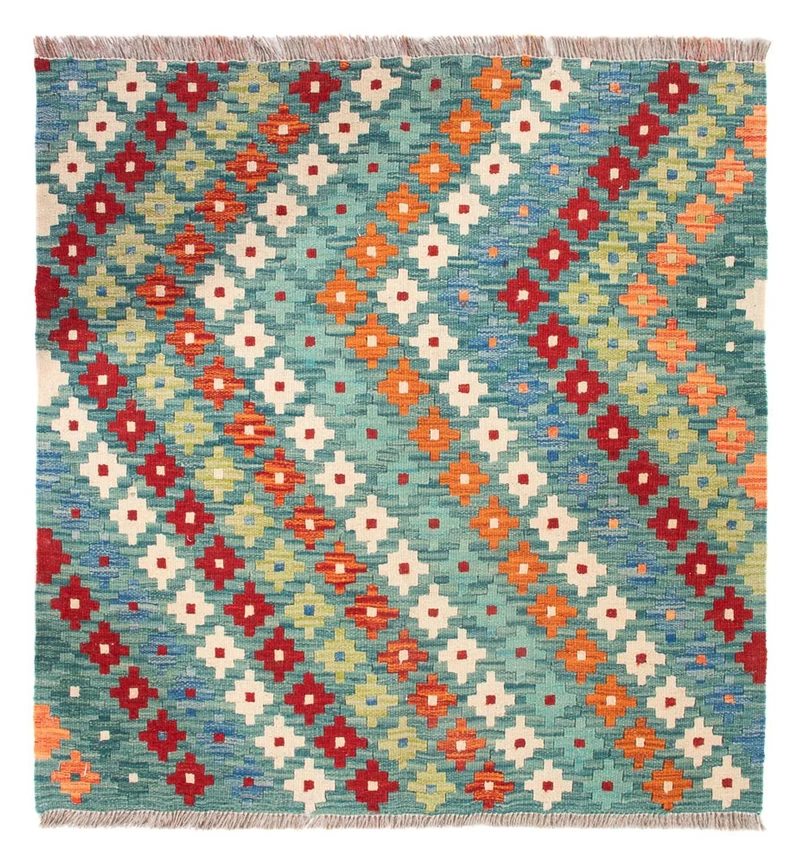 Kelim Maimene Teppich 90x88cm - mehrfarbig