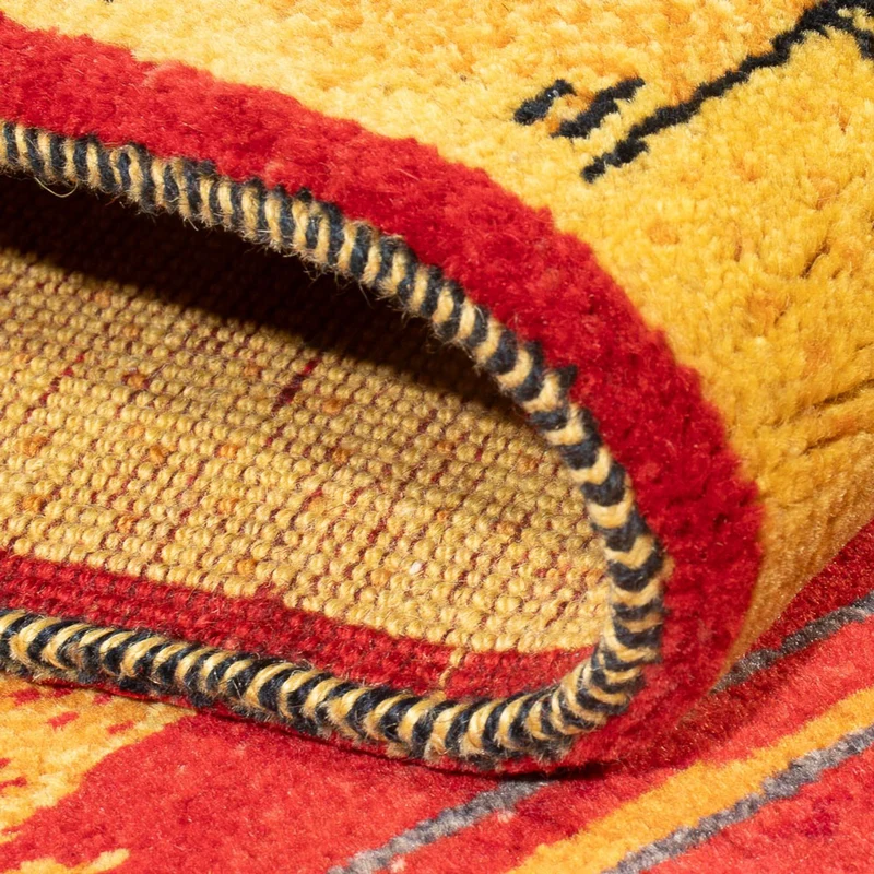 Gabbeh Persisch Teppich 84x288cm - Perserteppich Wollteppich - mehrfarbig