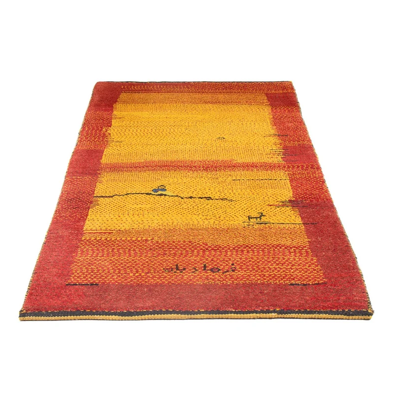 Gabbeh Persisch Teppich 88x188cm - Perserteppich Wollteppich - mehrfarbig