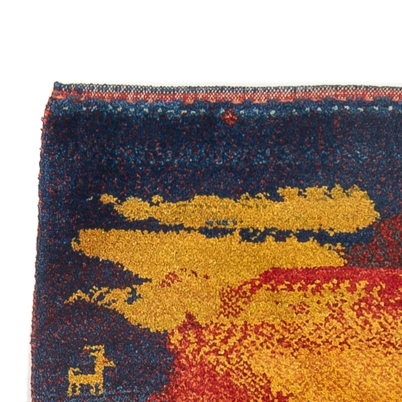 Gabbeh Persisch Teppich 80x212cm - Perserteppich Wollteppich - mehrfarbig