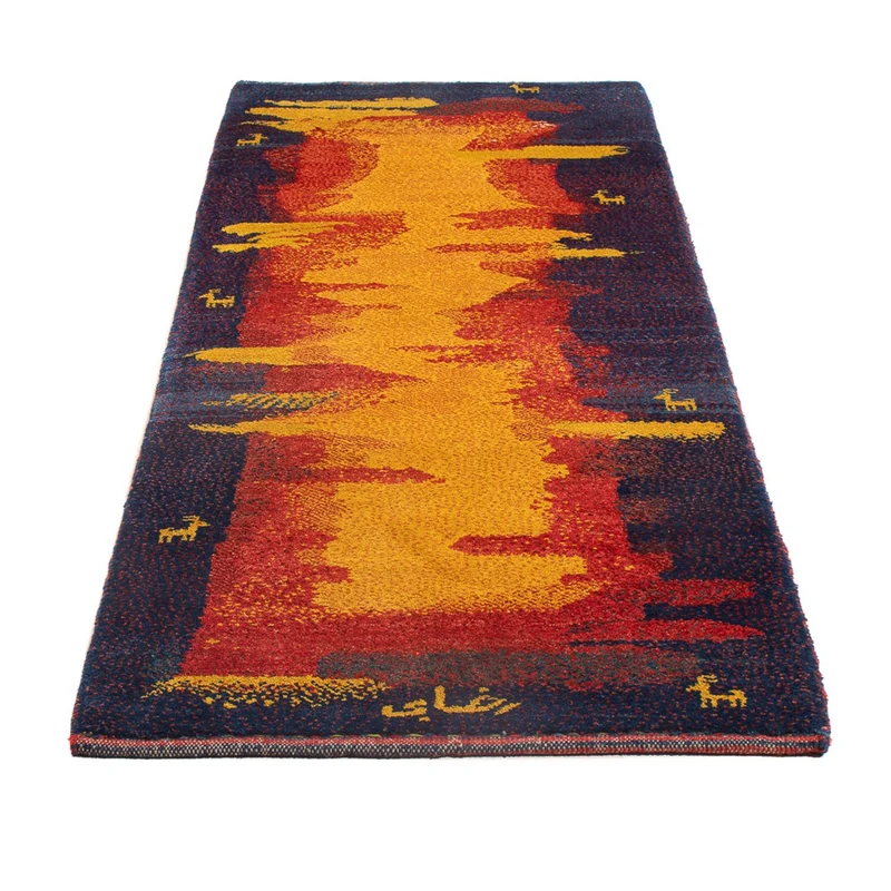 Gabbeh Persisch Teppich 80x212cm - Perserteppich Wollteppich - mehrfarbig
