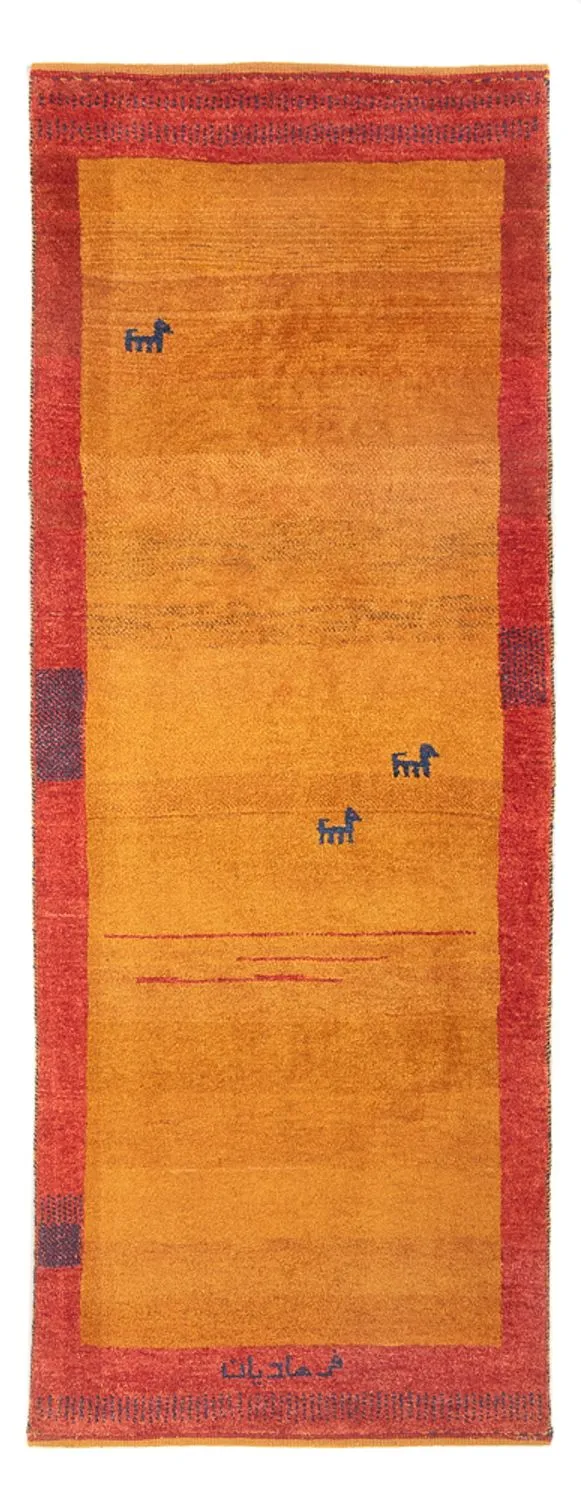 Gabbeh Persisch Teppich 80x225cm - Perserteppich Wollteppich - mehrfarbig