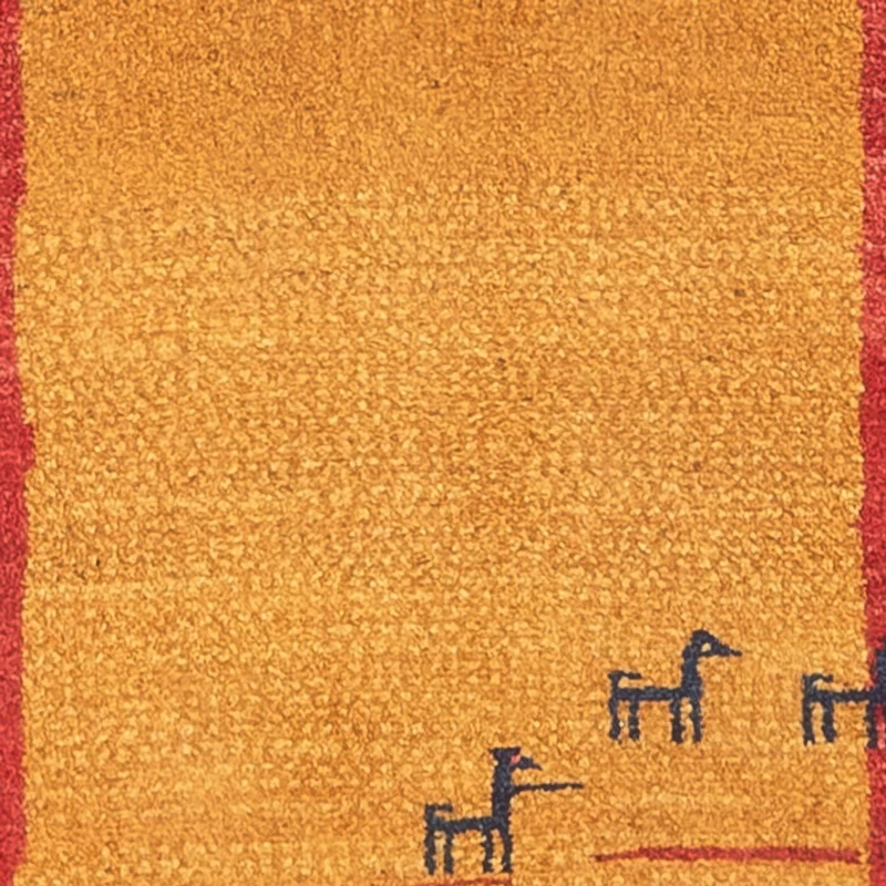 Gabbeh Persisch Teppich 75x177cm - Perserteppich Wollteppich - mehrfarbig