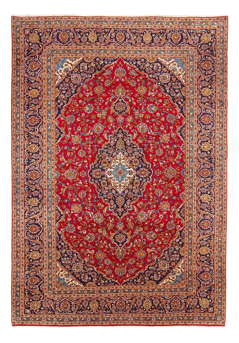 Keshan Teppich 242x343cm - Perserteppich - rot