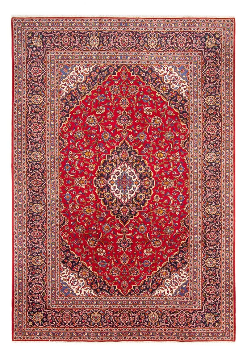 Keshan Teppich 243x352cm - Perserteppich - rot