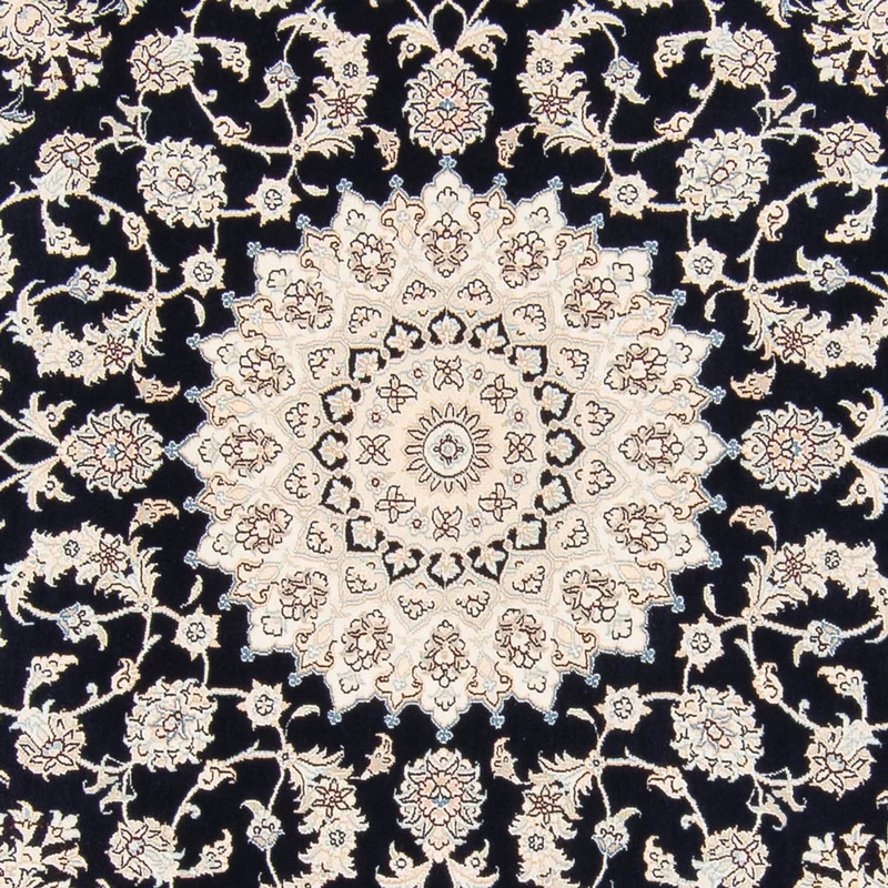 Nain Teppich 195x206cm - Perserteppich - dunkelblau