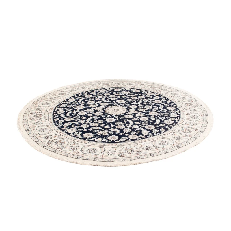 Perserteppich - Nain rund - 202 x 202 cm - dunkelblau