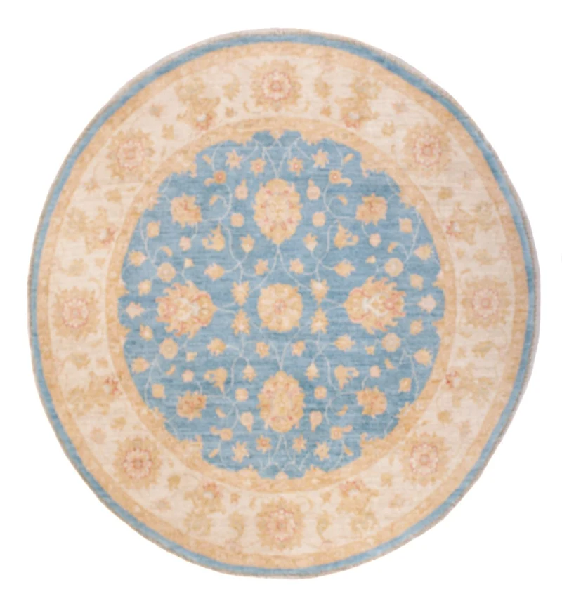 Ziegler Teppich 150x150cm - Orientteppich - blau