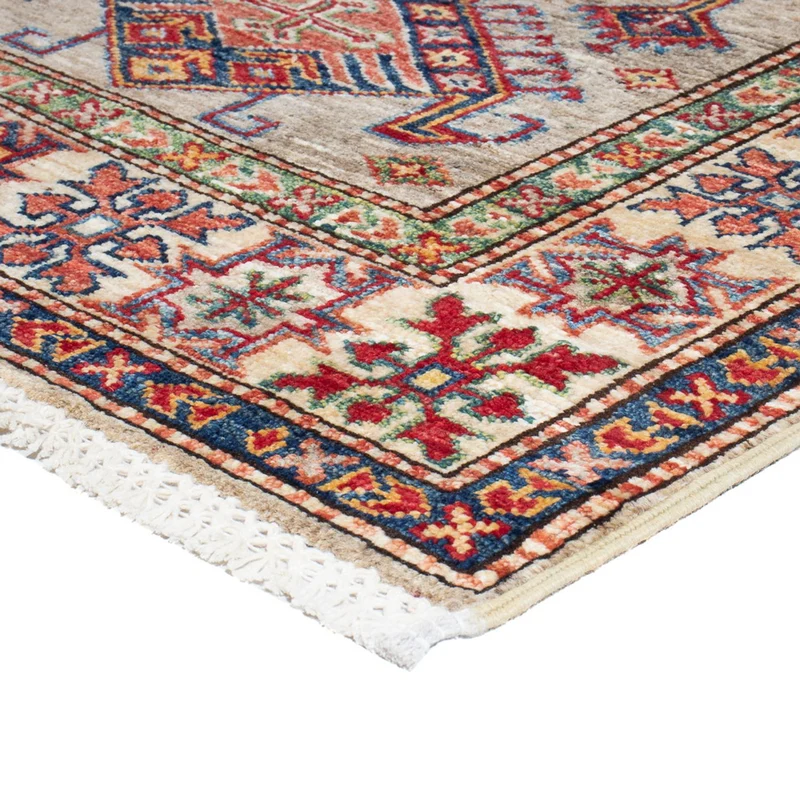Kazak Teppich 75x300cm - Orientteppich - dunkelbeige