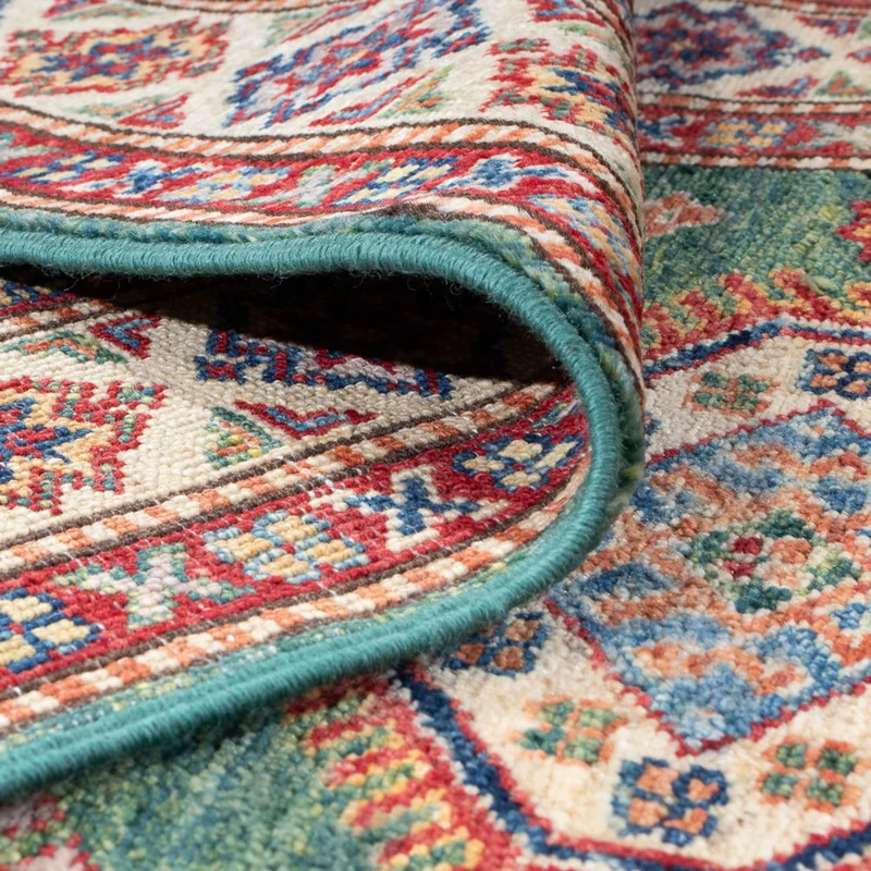 Kazak Teppich 80x296cm - Orientteppich - grün