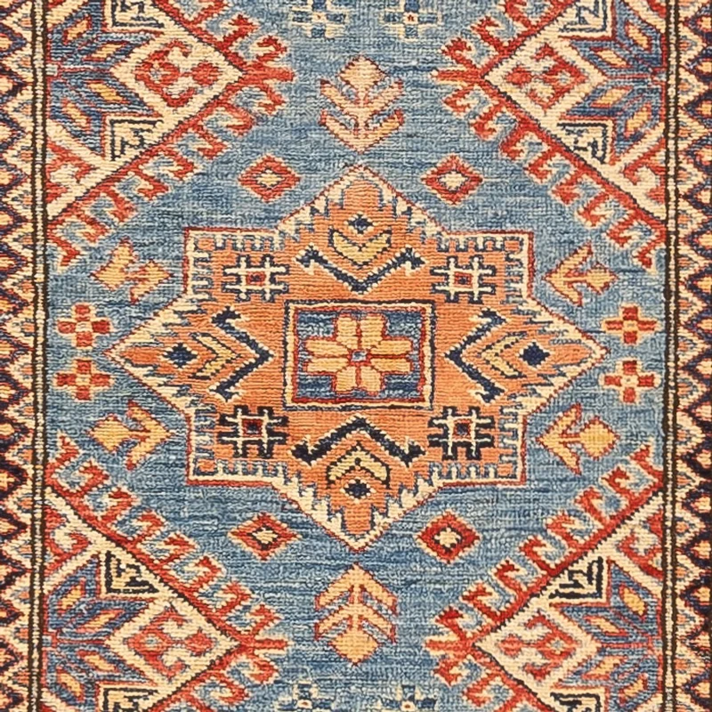 Kazak Teppich 75x312cm - Orientteppich - türkis