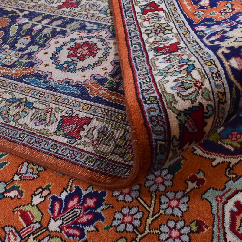 Täbriz - 40 Raj Teppich 293x408cm - Perserteppich - orange