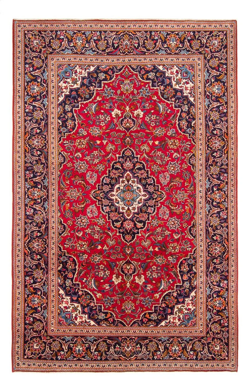 Keshan Teppich 195x293cm - Perserteppich - rot