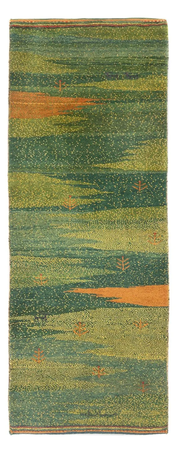 Gabbeh Persisch Teppich 82x220cm - Perserteppich Wollteppich - mehrfarbig