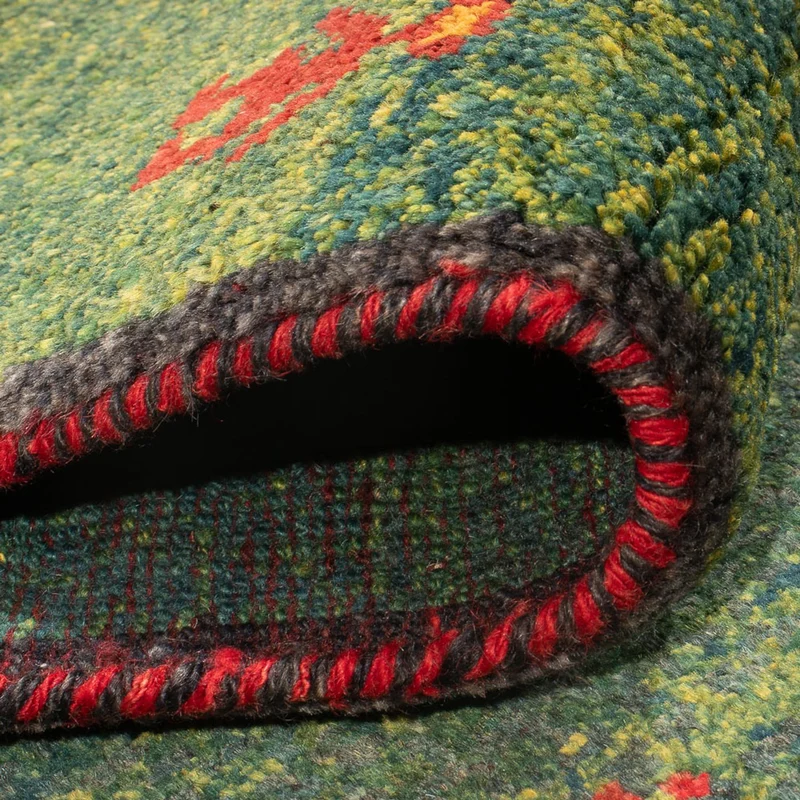Läufer Gabbeh - Perser - 75 x 270 cm - dunkelgrün