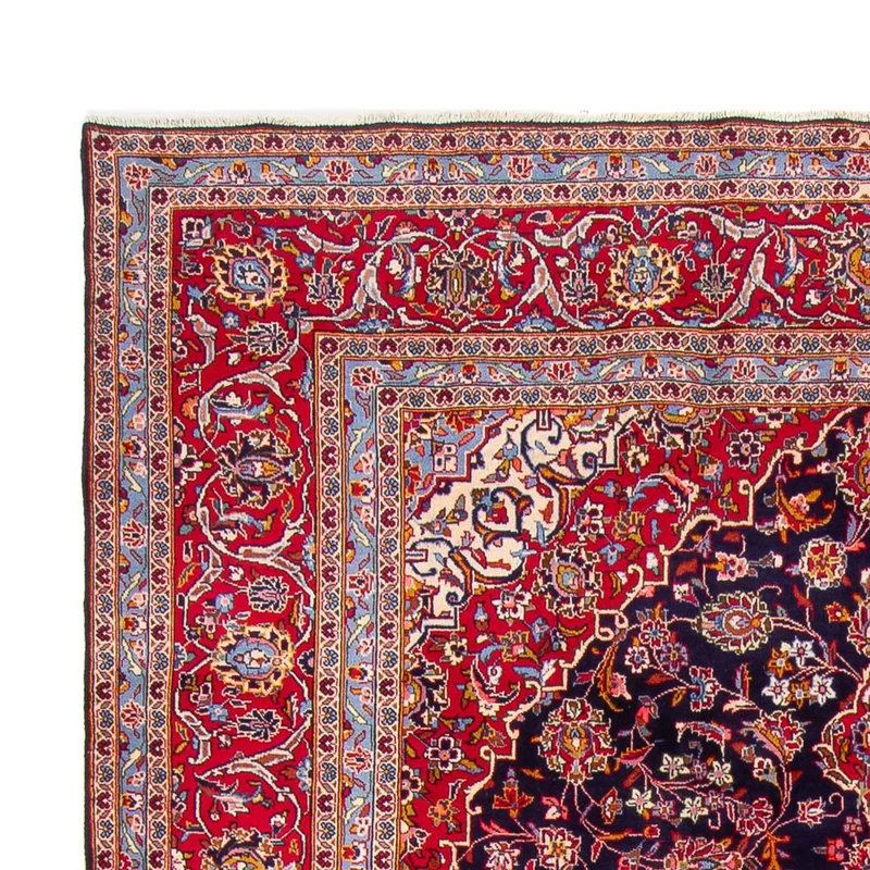 Keshan Teppich 246x353cm - Perserteppich - dunkelblau