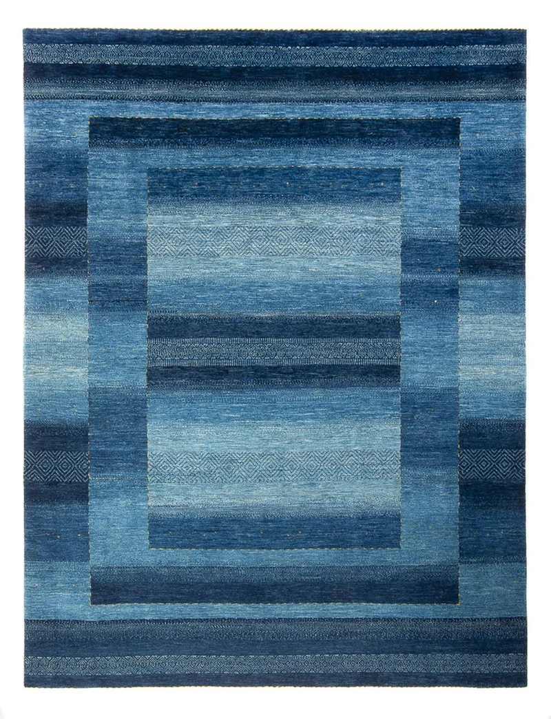 Loribaft Teppich Perser 212x286cm - Orientteppich - seeblau