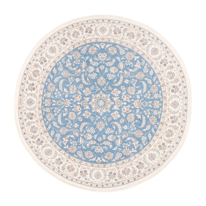 Nain Teppich 200x200cm - Perserteppich - hellblau