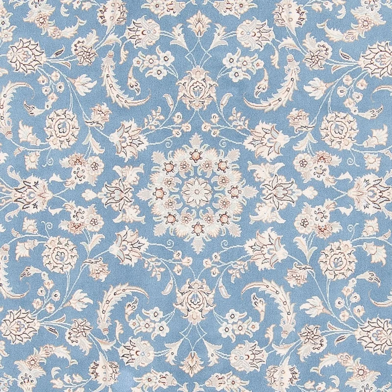 Nain Teppich 200x200cm - Perserteppich - hellblau