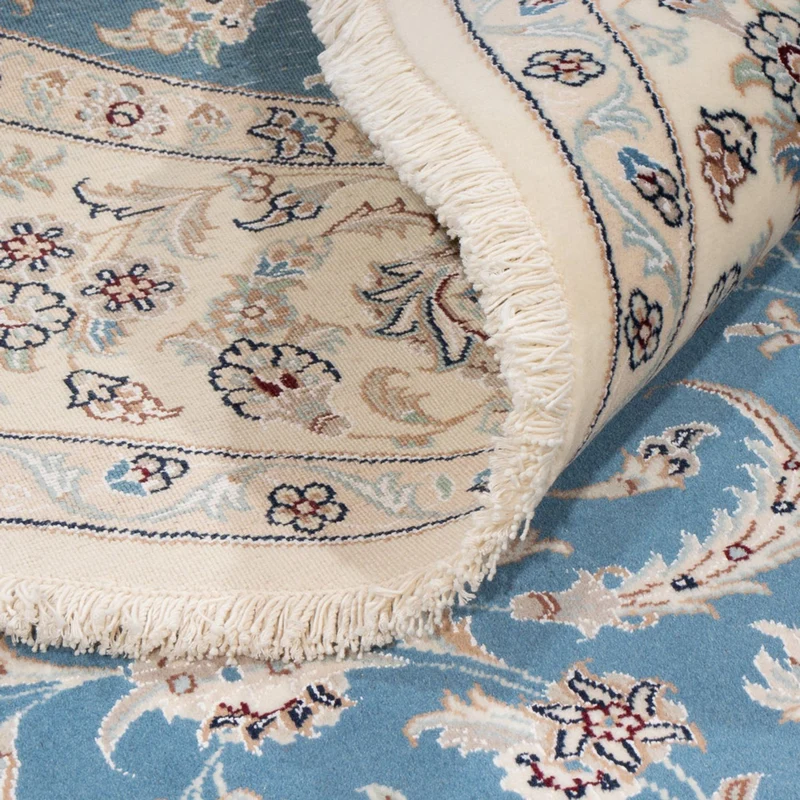 Nain Teppich 200x200cm - Perserteppich - hellblau