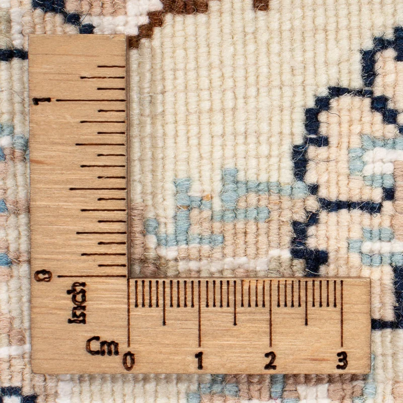 Perserteppich - Nain rund - 203 x 212 cm - hellblau
