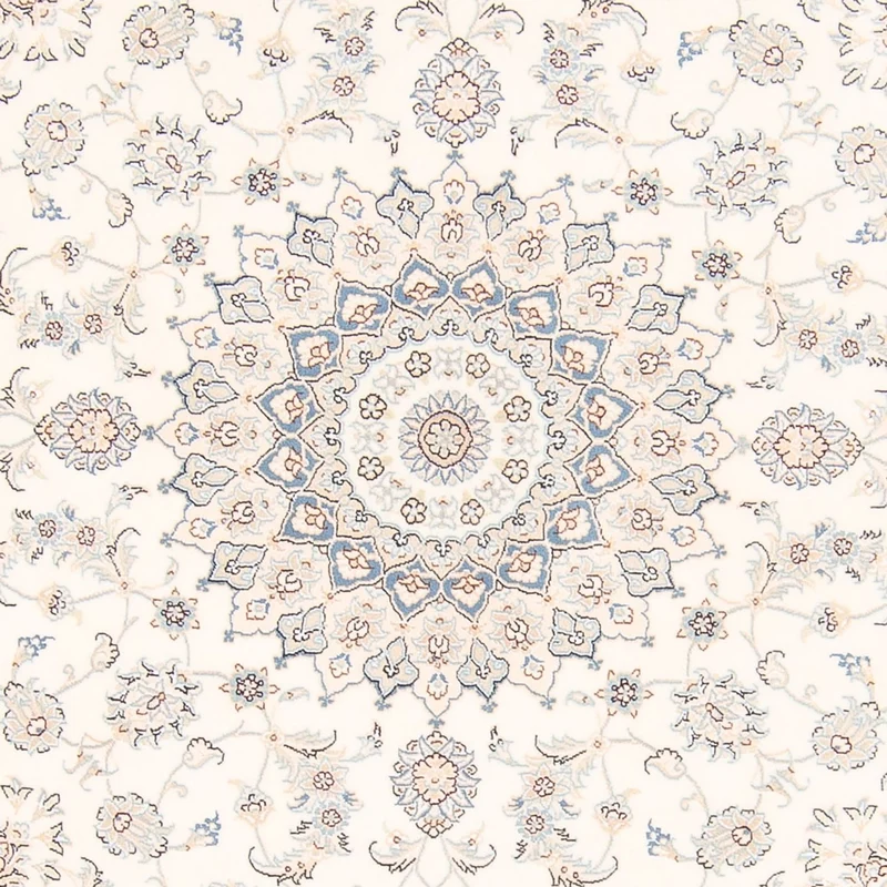 Perserteppich - Nain rund - 196 x 197 cm - creme
