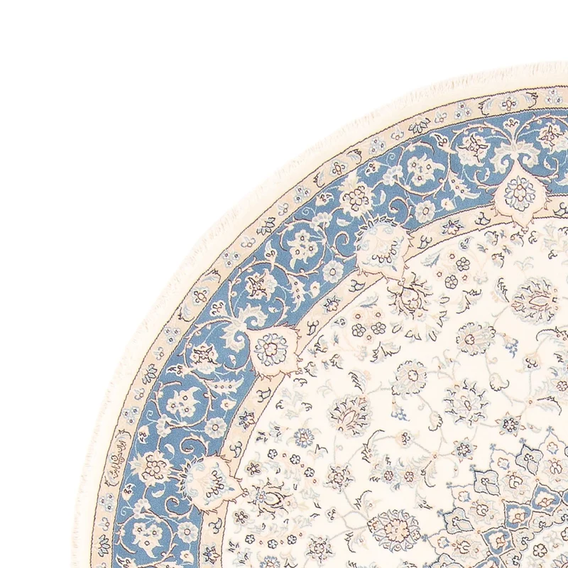 Perserteppich - Nain rund - 196 x 197 cm - creme