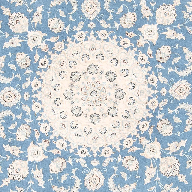 Nain Teppich 197x202cm - Perserteppich - hellblau