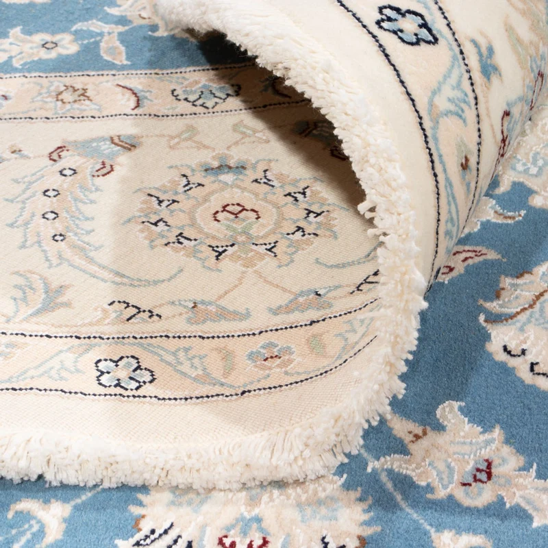 Nain Teppich 197x202cm - Perserteppich - hellblau